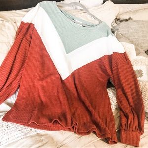 Chevron long sleeve top from a boutique